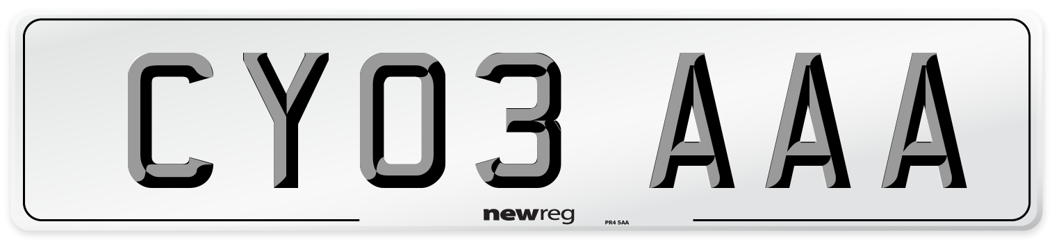 CY03 AAA Number Plate from New Reg